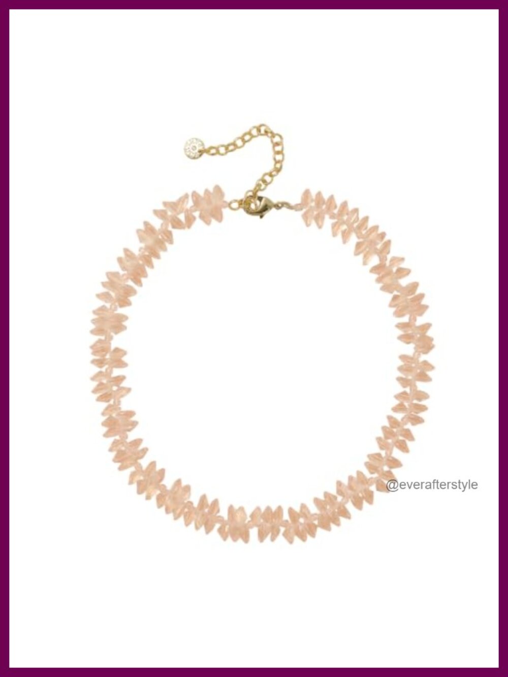 Chunky Glass Beaded Statement Choker Necklace 18K Gold Plated Lobster Clasp